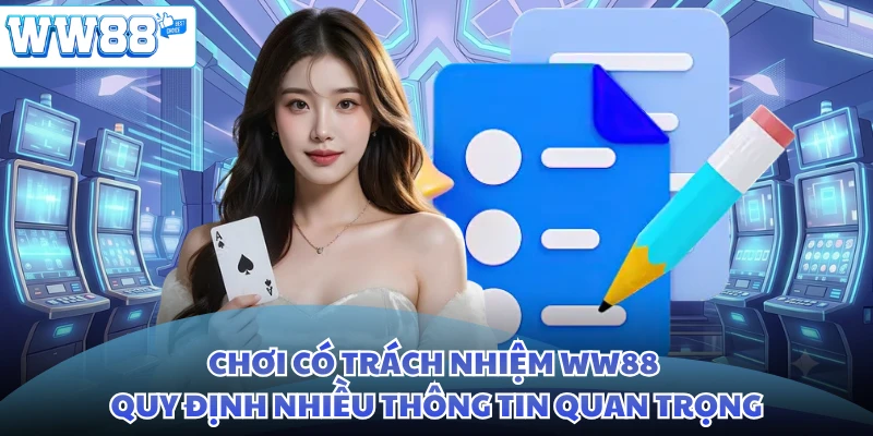 Chơi có trách nhiệm WW88 quy định nhiều thông tin quan trọng