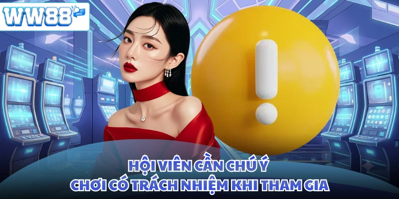 Hội viên cần chú ý chơi có trách nhiệm khi tham gia